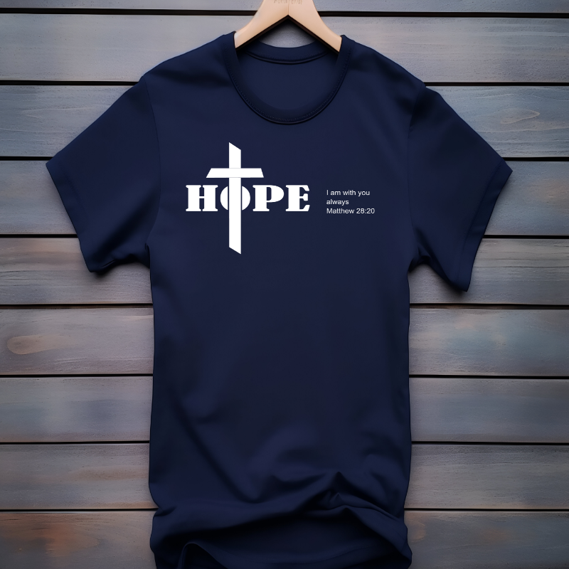 Hope Navy Christian T-shirts UK